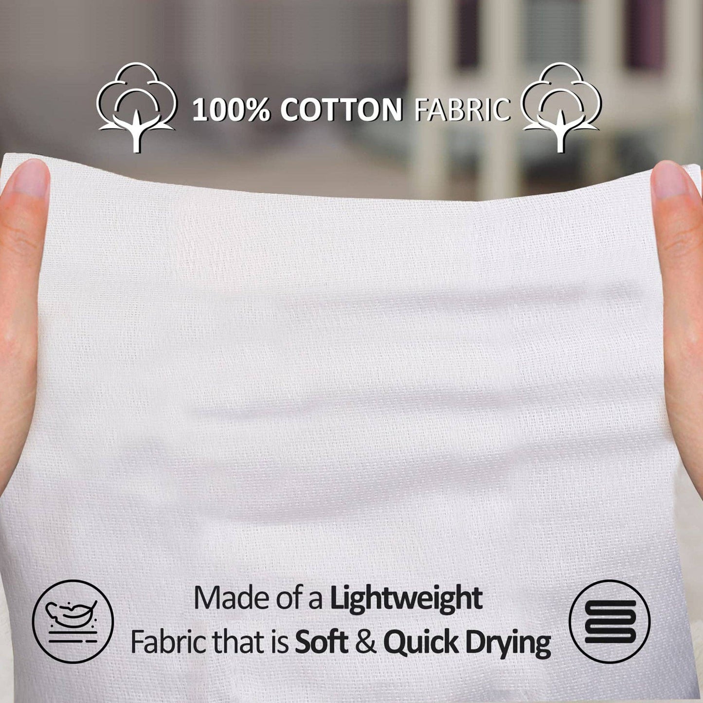 Ruvanti - Baby Cloth Diapers Reusable 100% Cotton (24 x 24 inches)