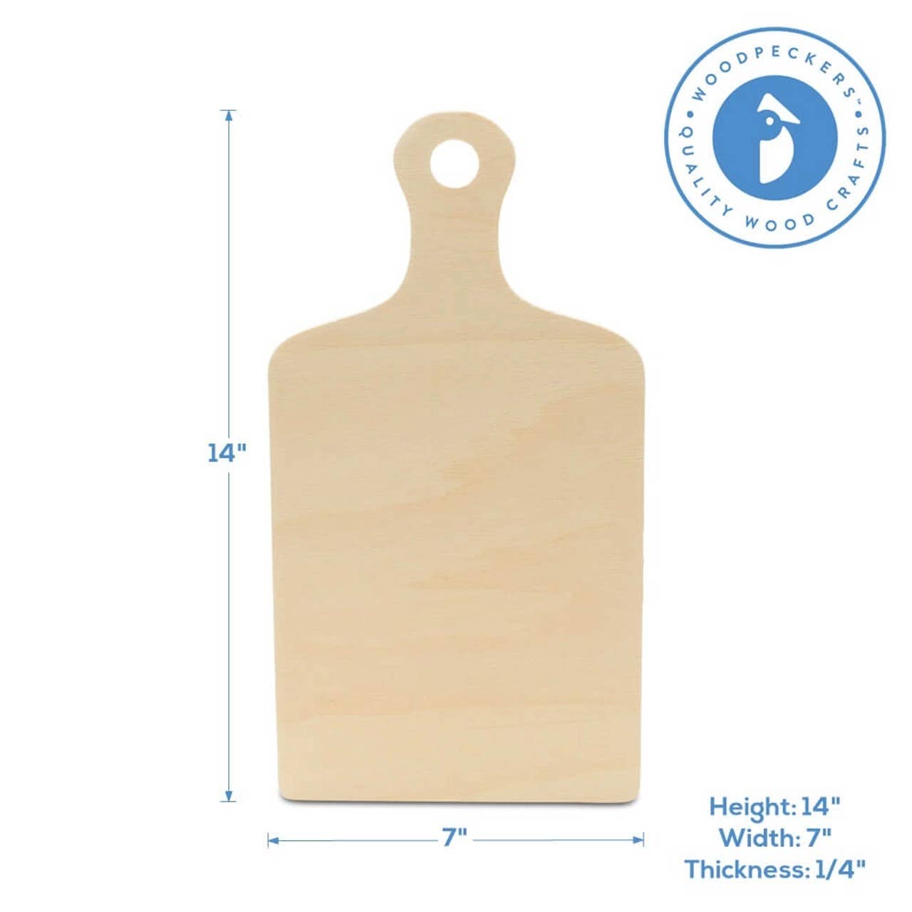 Woodpeckers Crafts - Wood Cutting Board Cutout with Handle