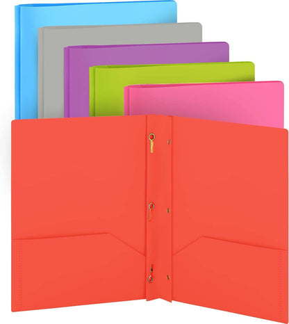 enday - Poly 2-Pockets Portfolio Solid Color With 3-Prong