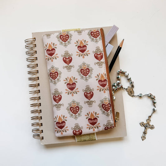 The Little Rose Shop - Holy Family Hearts Catholic Bible/Planner Pouch