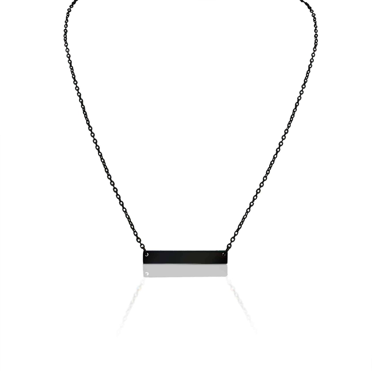 WJW - Polished Blank Stainless Steel Bar Necklace