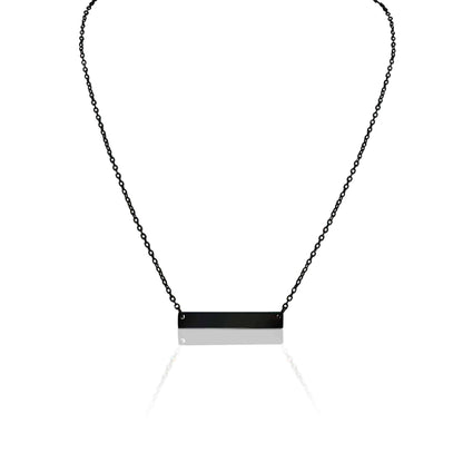 WJW - Polished Blank Stainless Steel Bar Necklace