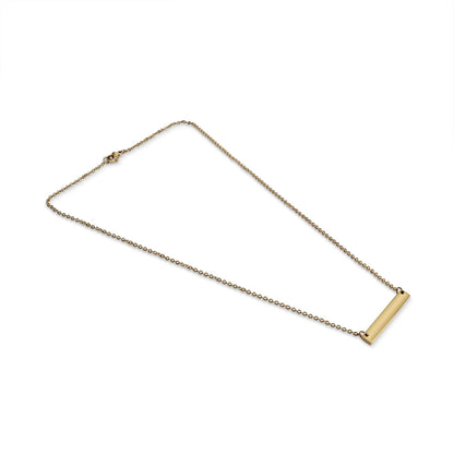 WJW - Polished Blank Stainless Steel Bar Necklace