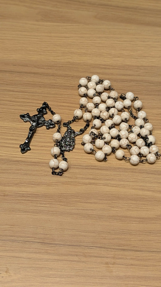 Natural stone rosary