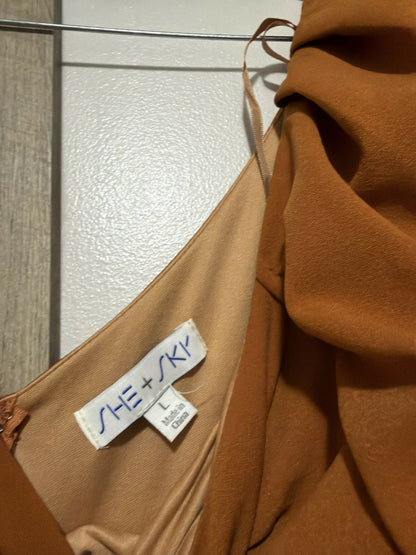 brown dress- size large