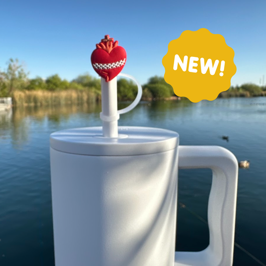 Saintly Heart LLC - Catholic Straw Toppers: Holy Hearts (a 2 pack!)