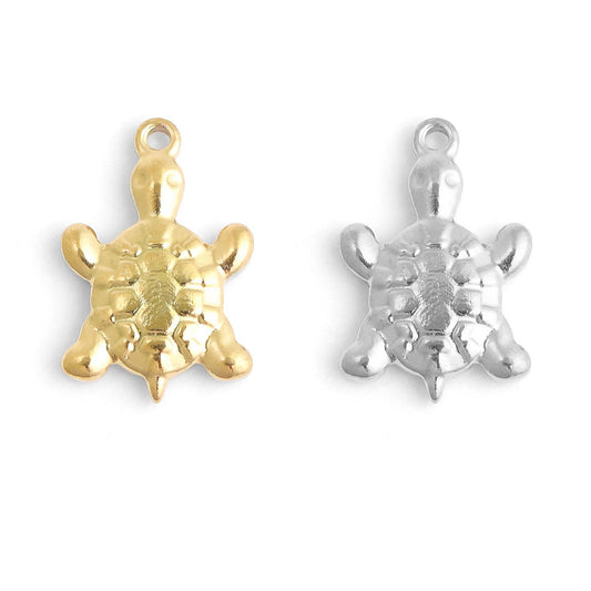 WJW - 18K Gold PVD Stainless Steel Sea Turtle Charm
