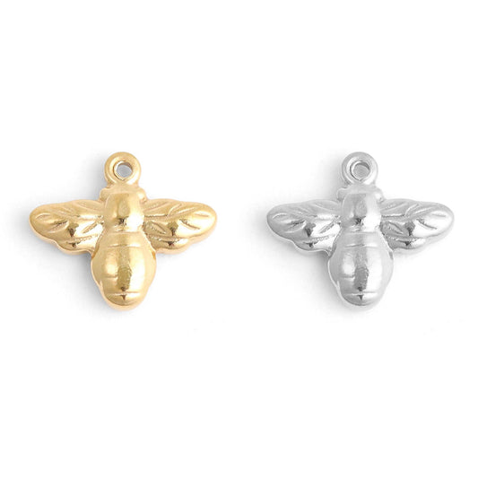 WJW - 18K Gold PVD Stainless Steel Bee Charm