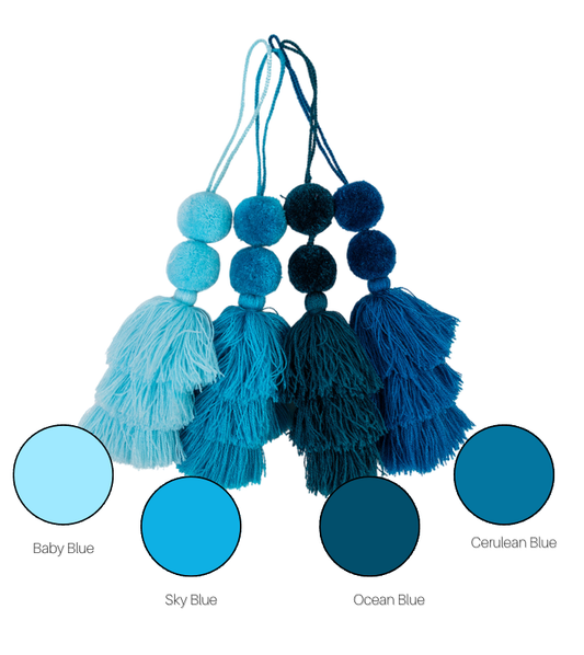 Valerosa - Handwoven Tassel Blue