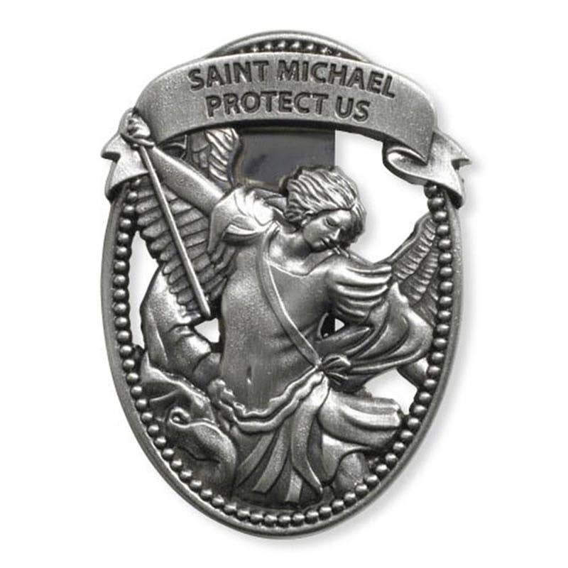 Christian Brands Catholic - Visor Clip- St Michael 6Pk
