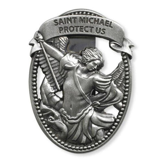 Christian Brands Catholic - Visor Clip- St Michael 6Pk