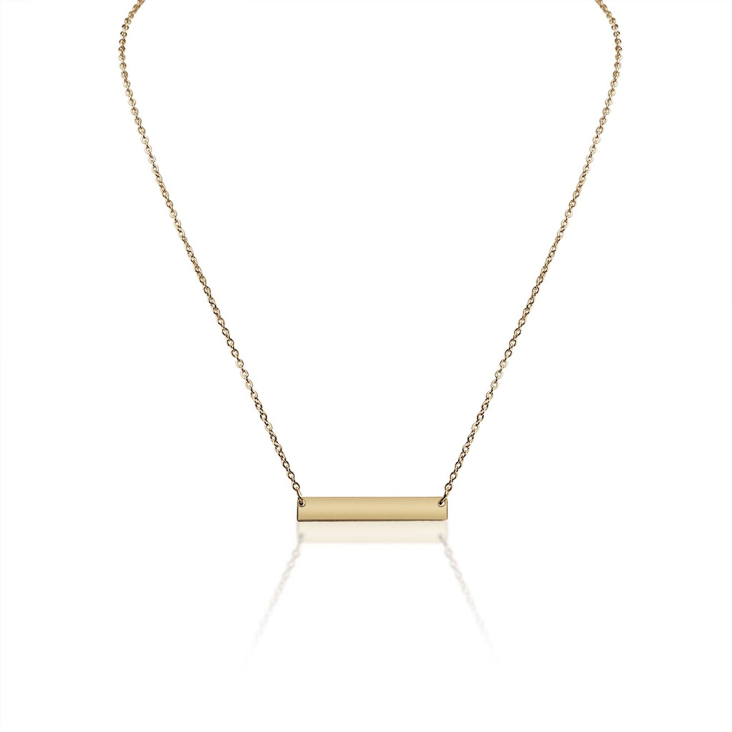 WJW - Polished Blank Stainless Steel Bar Necklace