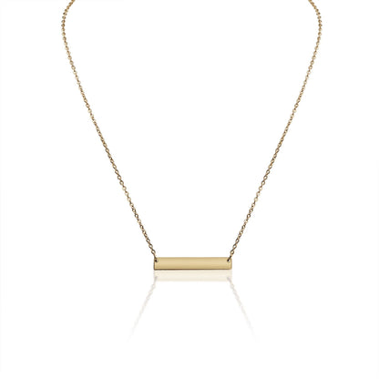WJW - Polished Blank Stainless Steel Bar Necklace