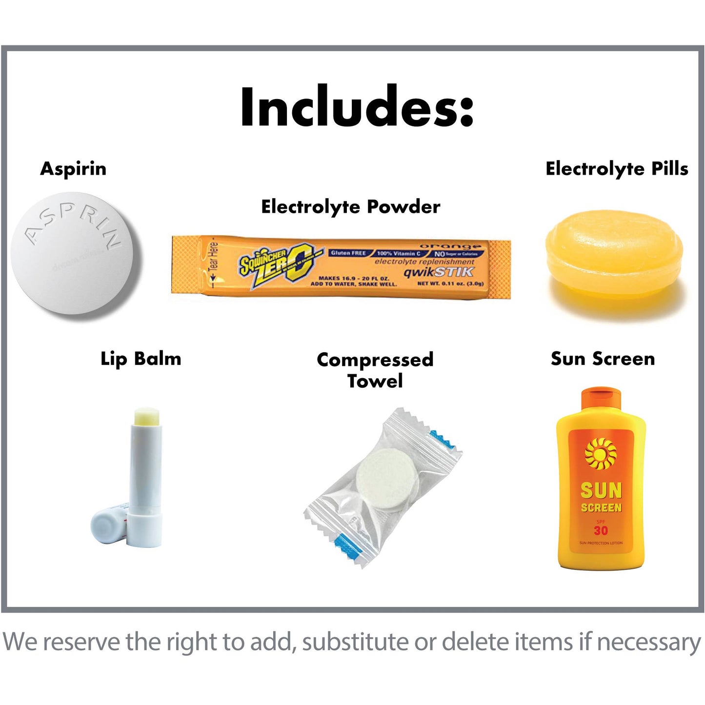 Potty Packs - Hydration Pack: Electrolyte, face wipes, and lip balm to go.