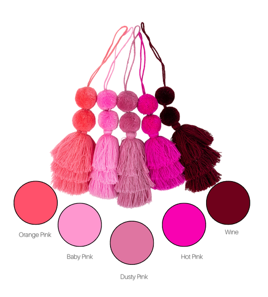 Valerosa - Handwoven Tassel Pinks