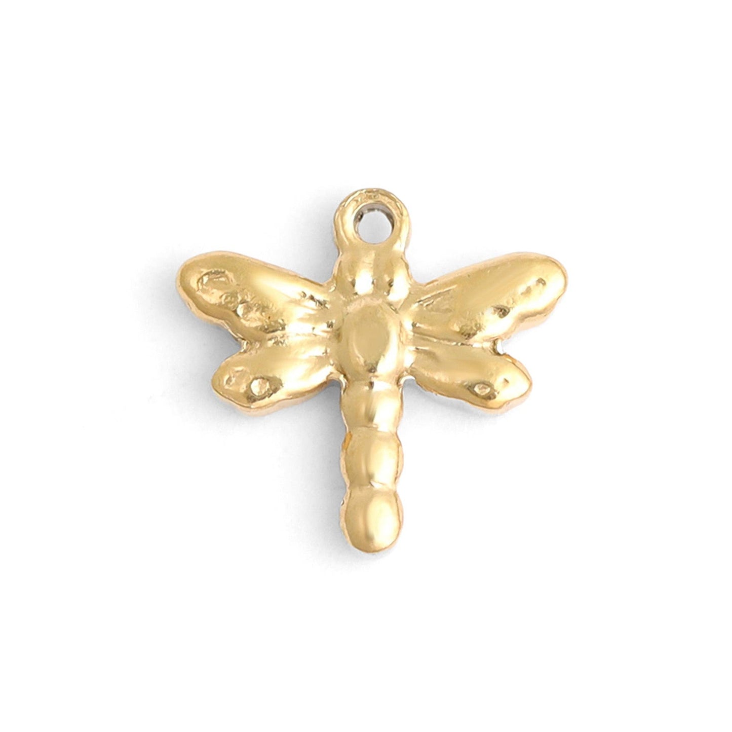 WJW - 18K Gold PVD Stainless Steel Dragonfly Charm