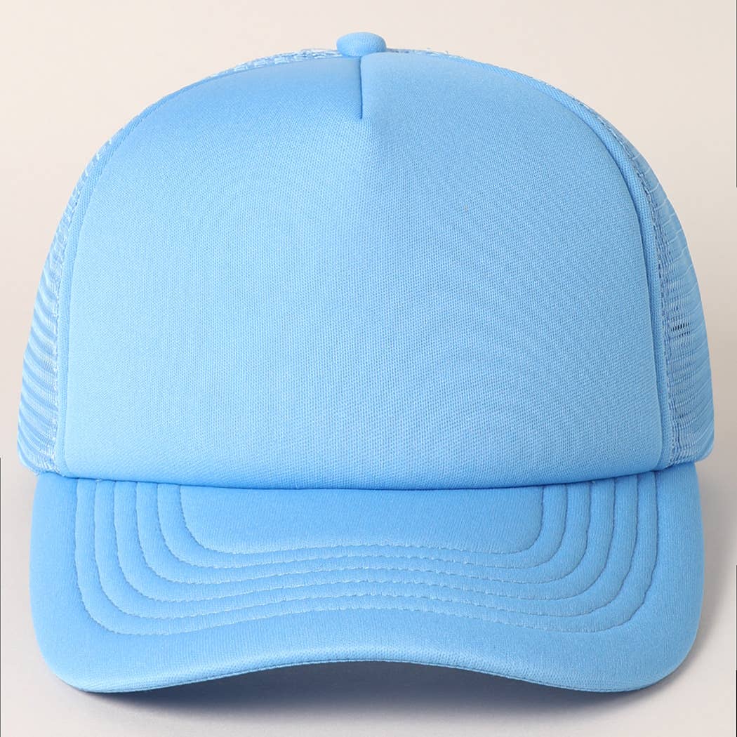 Fashion City - Solid Color Foam Mesh Back Trucker Hat