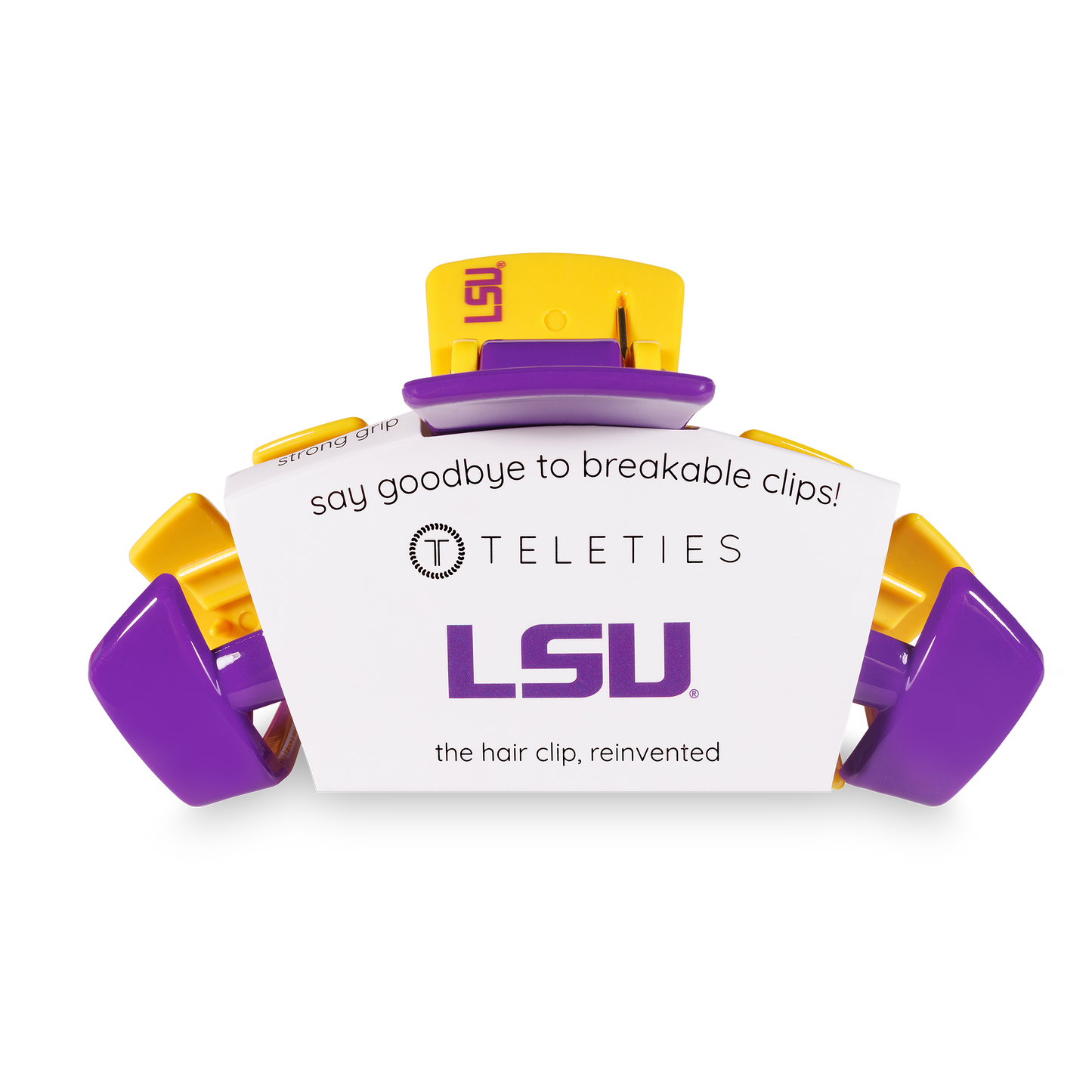 TELETIES - Classic College Hair Clip | Large | LSU