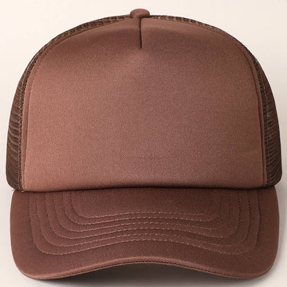 Fashion City - Solid Color Foam Mesh Back Trucker Hat