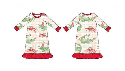 Sweet Bay Clothing - Gator/Crawfish Christmas Gown