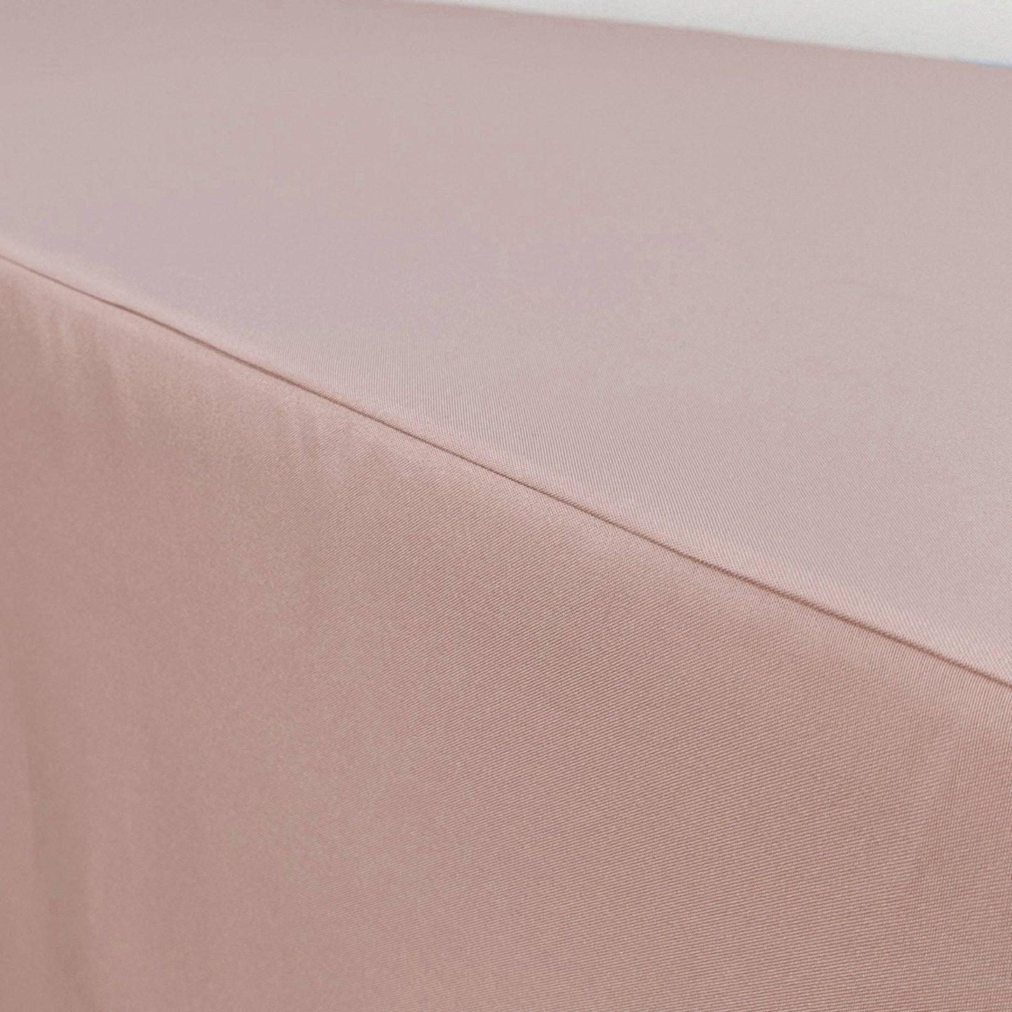 YOUR CHAIR COVERS - 8 ft. Polyester Fitted Tablecloth Rectangular Blush