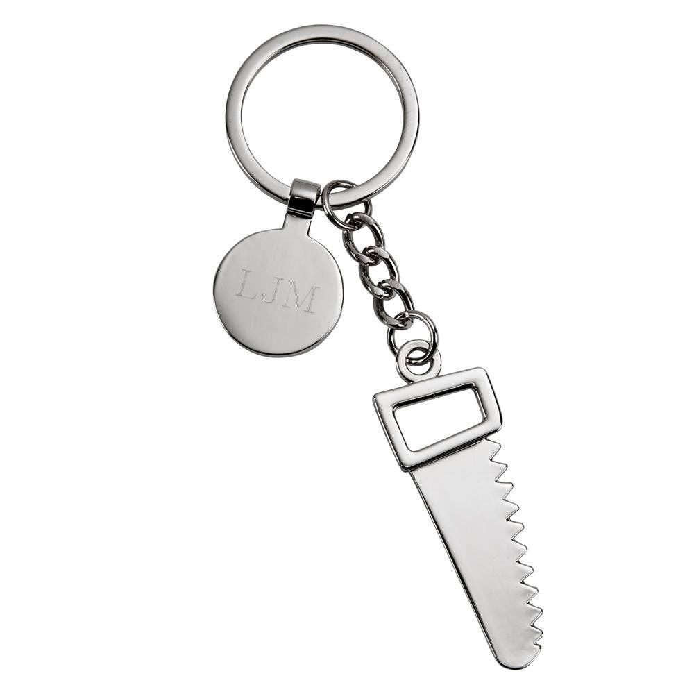 Creative Gifts International Inc. - Saw Keychain with Engraving Tag, 4.75"