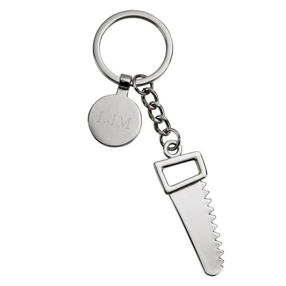 Creative Gifts International Inc. - Saw Keychain with Engraving Tag, 4.75"