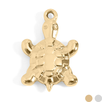 WJW - 18K Gold PVD Stainless Steel Sea Turtle Charm