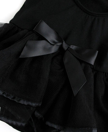 RuffleButts + RuggedButts - Girls Black Ballet Tutu Dance Leotard