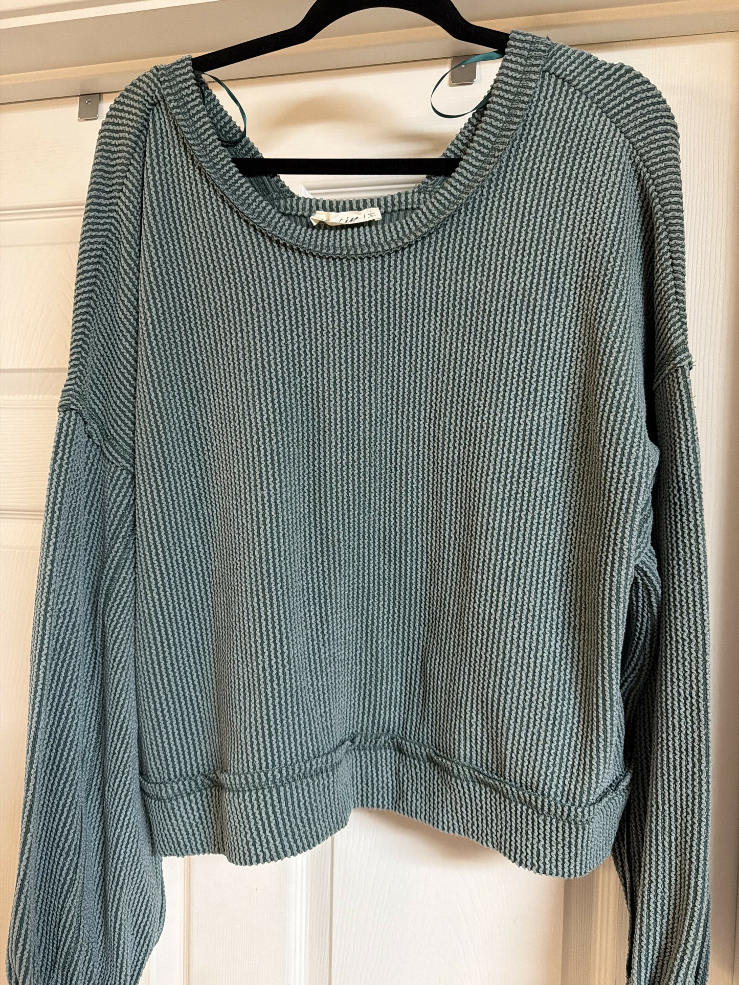 Ribbed dark green size Large