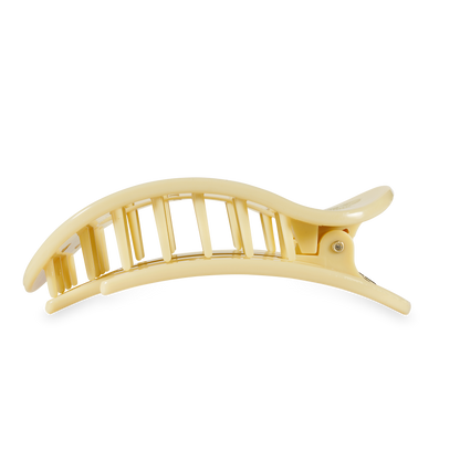 TELETIES - Flat Round Hair Clip | Large | Butter Yellow