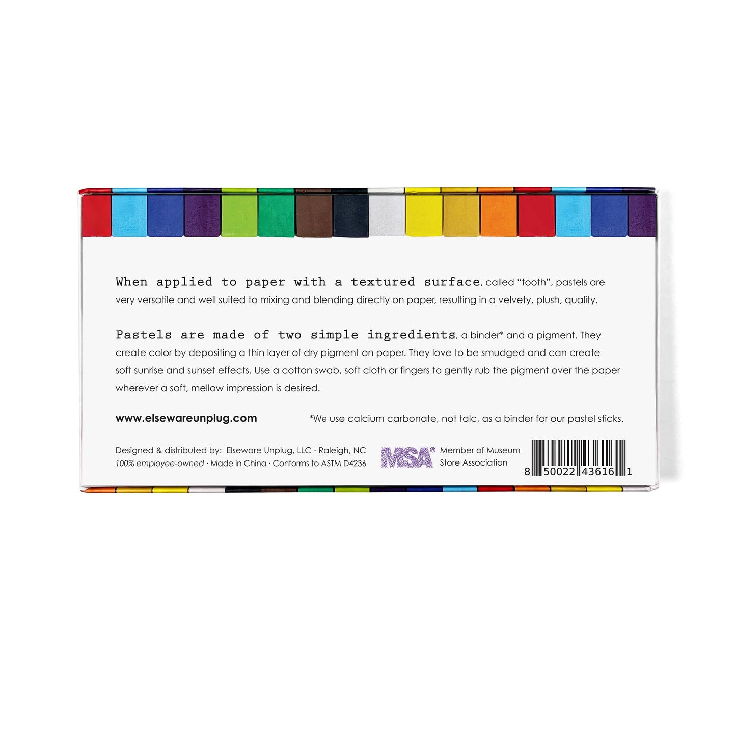 elseware unplug / eco-kids - Pastel Sticks - Talc-Free Oil Pastels - 12 Non-Toxic Colors