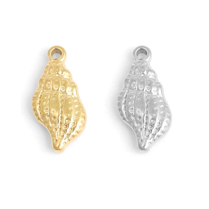 WJW - 18K Gold PVD Stainless Steel Conch Seashell Charm