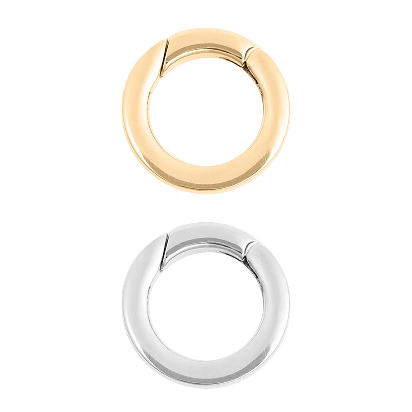 WJW - 18K Gold PVD Stainless Steel Circle Carabiner Charm Clasp