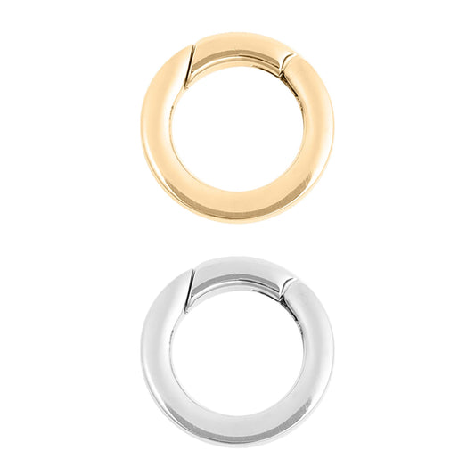 WJW - 18K Gold PVD Stainless Steel Circle Carabiner Charm Clasp