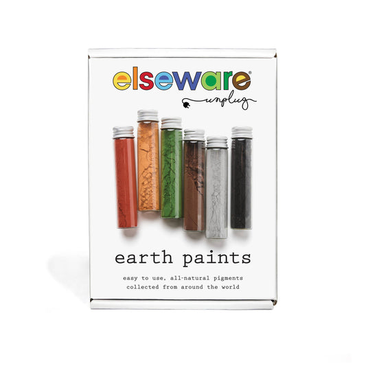 elseware unplug / eco-kids - Earth Paint Set - Natural Mineral Pigment - 6 Vibrant Colors