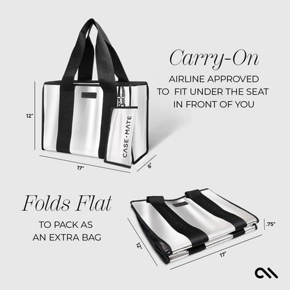 Case-Mate - Case-Mate Silver Chrome Beach Tote Shoulder Bag - Silver