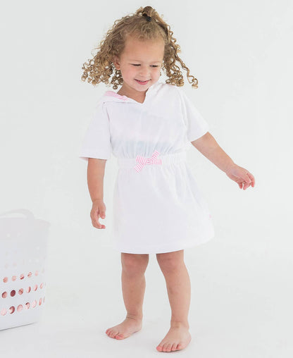 RuffleButts + RuggedButts - Girls White Terry Cover-Up
