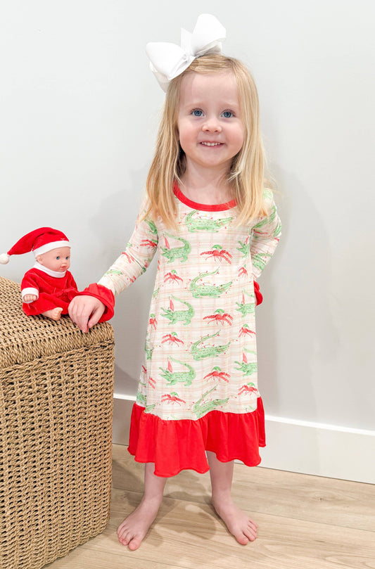 Sweet Bay Clothing - Gator/Crawfish Christmas Gown