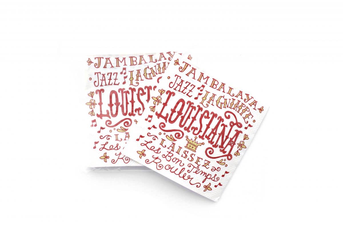 THE PARISH LINE - Cocktail Napkin - Louisiana Words