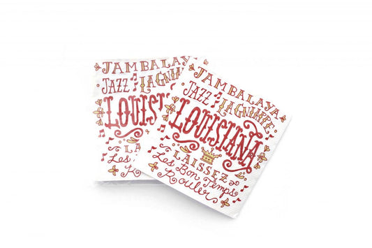 THE PARISH LINE - Cocktail Napkin - Louisiana Words