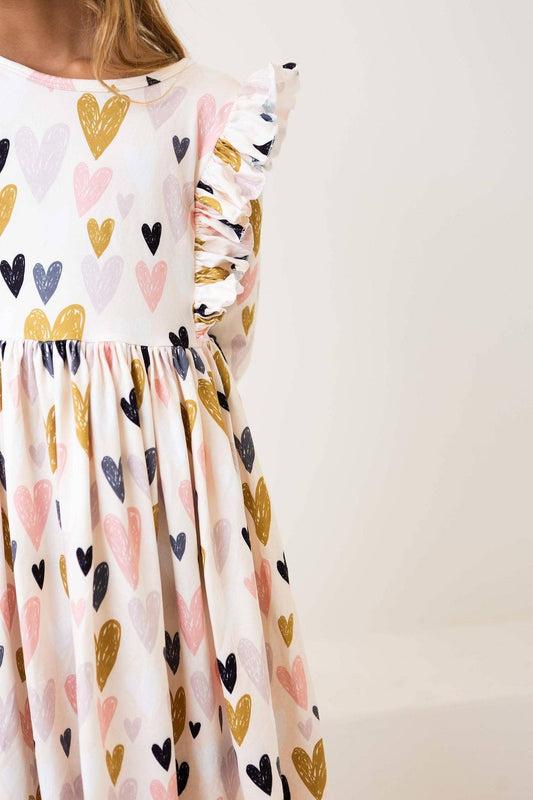 Mila & Rose - I Heart You Ruffle Twirl Dress