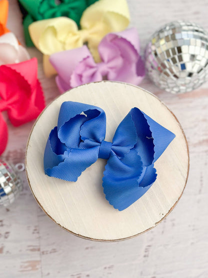 The Hair Bow Company - Classic Scalloped Bows - Alligator Clip - 4.5"