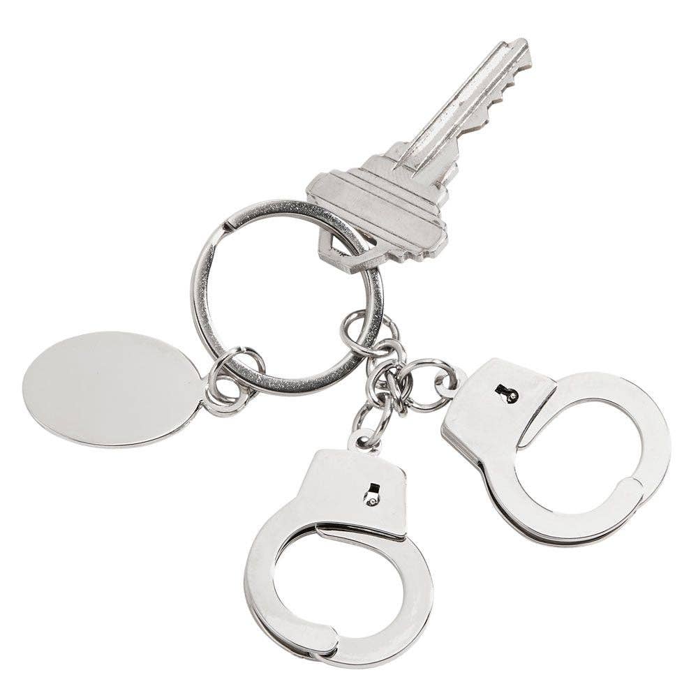 Creative Gifts International Inc. - Handcuff Keychain With Engraving Tag
