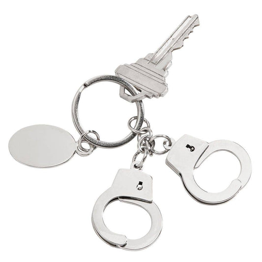 Creative Gifts International Inc. - Handcuff Keychain With Engraving Tag
