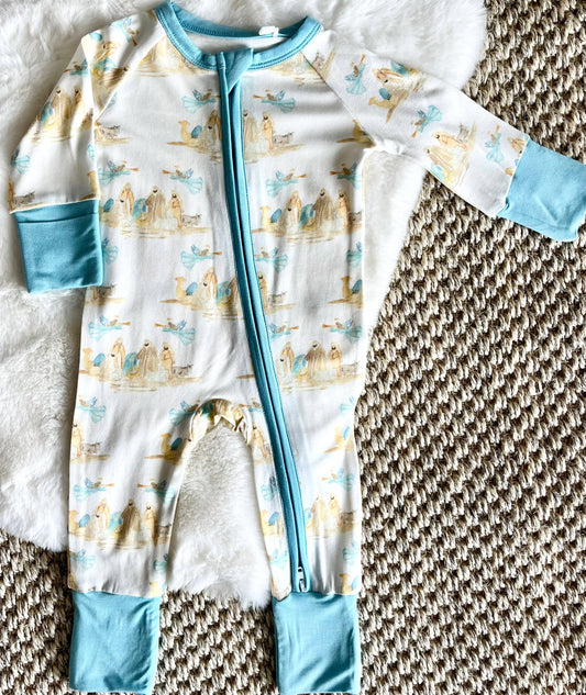 Sweet Bay Clothing - Nativity  Zipper Onesie