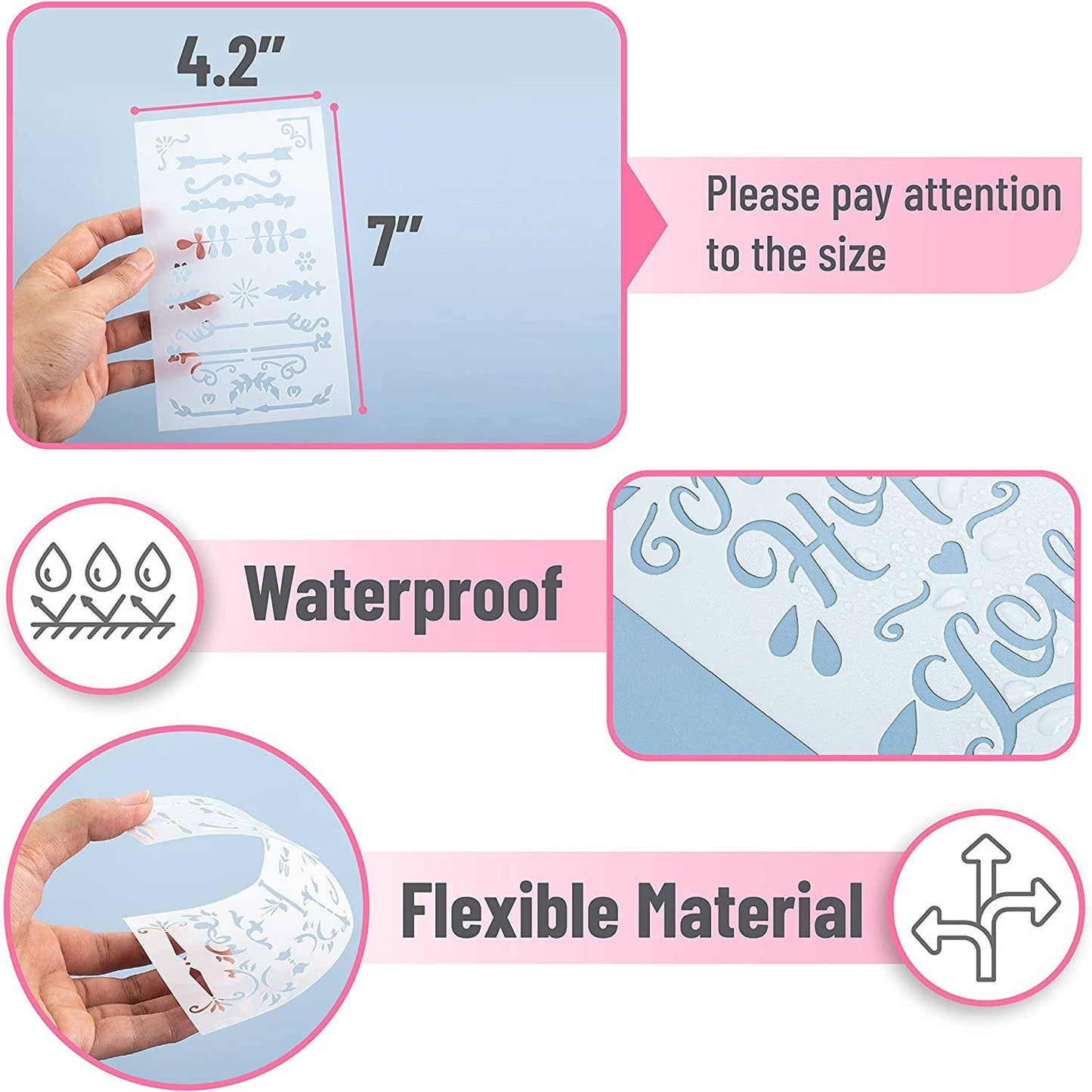 Mr. Pen - Creative Bible Journaling Stencil Set - 14 Sheets