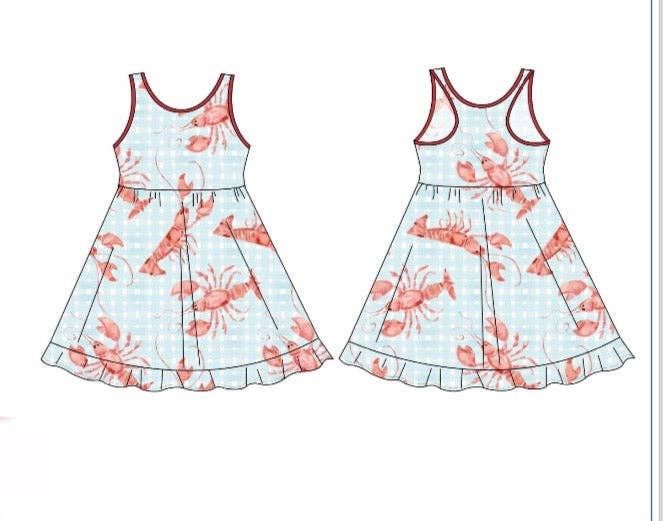 Sweet Bay Clothing - Crawfish Razorback Twirl Dress
