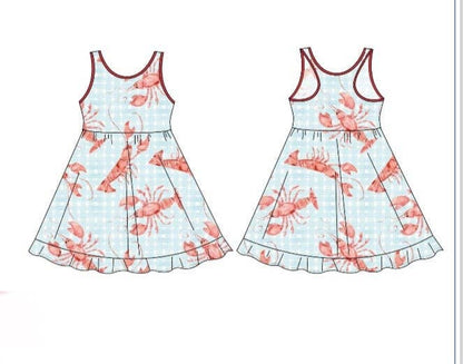 Sweet Bay Clothing - Crawfish Razorback Twirl Dress