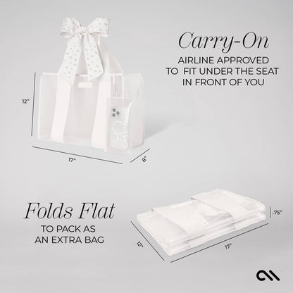 Case-Mate - Special Edition Bow Ivory Pearl Beach Tote With Phone Pouch